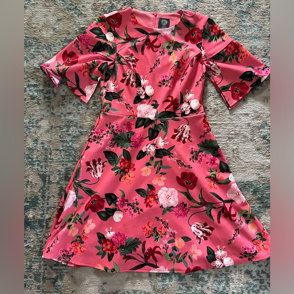 Vince Camuto Floral Pink Dress